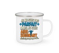 quotedazur - Mug Humour Je Ne Suis Pas Parfait, Mais Aide-Soignant, C'est Presque Pareil Cadeau Original Tasse Pour Et Fierté Métier