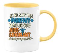 quotedazur - Mug Humour Je Ne Suis Pas Parfait, Mais Aide-Soignant, C'est Presque Pareil Cadeau Original Tasse Pour Et Fierté Métier
