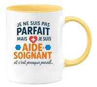 quotedazur - Mug Humour Je Ne Suis Pas Parfait, Mais Aide-Soignant, Un Cadeau Plein De Fierté Original Pour Tasse Personnalisée Unique
