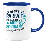 quotedazur - Mug Humour Je Ne Suis Pas Parfait Mais Aide-Soignante, C'est Presque Pareil - Cadeau Original Pour Aide-Soignante Tasse Médicale Unique