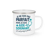 quotedazur - Mug Humour Je Ne Suis Pas Parfait Mais Aide-Soignante, C'est Presque Pareil Cadeau Original Pour Tasse Médicale Unique