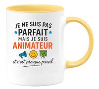 quotedazur - Mug Humour Je Ne Suis Pas Parfait, Mais Animateur Un Cadeau Unique Pour Animateurs Idée Originale Tasse D'animateur Passionné