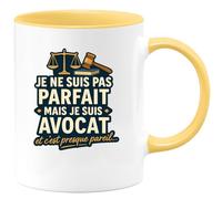 quotedazur - Mug Humour Je Ne Suis Pas Parfait, Mais Avocat, Un Cadeau Presque Original Pour Tasse Design Et Humoristique