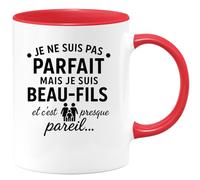 quotedazur - Mug Humour Je Ne Suis Pas Parfait Mais Beau-fils, C'est Presque Pareil Idée Cadeau Originale Avec Tasse Unique Pour Fier Et Humoristique