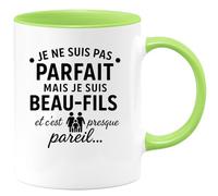 quotedazur - Mug Humour Je Ne Suis Pas Parfait Mais Beau-fils, C'est Presque Pareil Idée Cadeau Originale Avec Tasse Unique Pour Fier Et Humoristique