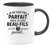 quotedazur - Mug Humour Je Ne Suis Pas Parfait Mais Beau-fils, C'est Presque Pareil Idée Cadeau Originale Avec Tasse Unique Pour Fier Et Humoristique