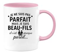 quotedazur - Mug Humour Je Ne Suis Pas Parfait Mais Beau-fils, C'est Presque Pareil Idée Cadeau Originale Avec Tasse Unique Pour Fier Et Humoristique