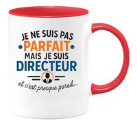 quotedazur - Mug Humour Je Ne Suis Pas Parfait Mais Directeur, C'est Presque Pareil... Idéal Cadeau Original Tasse Pour Fier Et Unique