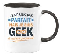 quotedazur - Mug Humour Je Ne Suis Pas Parfait Mais Geek, Et C'est Presque Pareil Idée Cadeau Originale Tasse En Céramique Pour Homme