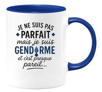 quotedazur - Mug Humour Je Ne Suis Pas Parfait, Mais Gendarme, C'est Presque Pareil... Cadeau Original Tasse Spécial Homme