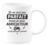 quotedazur - Mug Humour Je Ne Suis Pas Parfait Mais Je Suis Agriculteur C'est Presque Pareil - Cadeau Unique Tasse Agriculture Pour Les Passionnés