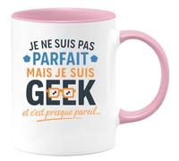 quotedazur - Mug Humour Je Ne Suis Pas Parfait Mais Je Suis Geek, Et C'est Presque Pareil - Idée Cadeau Geek Originale Tasse En Céramique Pour Homme