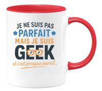 quotedazur - Mug Humour Je Ne Suis Pas Parfait Mais Je Suis Geek, Et C'est Presque Pareil - Idée Cadeau Geek Originale Tasse En Céramique Pour Homme