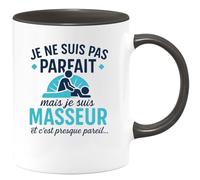 quotedazur - Mug Humour Je Ne Suis Pas Parfait, Mais Masseur, Presque Pareil Cadeau Original Tasse Massage Pour Homme Passionné Du Bien-être