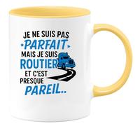 quotedazur - Mug Humour Je Ne Suis Pas Parfait, Mais Routier Un Cadeau Unique Pour Tasse Personnalisée Originale