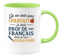 quotedazur - Mug Humour Je Ne Suis Pas Parfait, Prof De Français, Donc Plus-que-parfait Idée Cadeau Originale Tasse Pour Profs