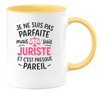quotedazur - Mug Humour Je Ne Suis Pas Parfaite Mais Juriste, C'est Presque Pareil Humoristique Cadeau Idéale Pour Les Juristes Tasse Originale Et Drôle