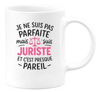 quotedazur - Mug Humour Je Ne Suis Pas Parfaite Mais Juriste, C'est Presque Pareil Humoristique Cadeau Idéale Pour Les Juristes Tasse Originale Et Drôle