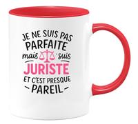 quotedazur - Mug Humour Je Ne Suis Pas Parfaite Mais Juriste, C'est Presque Pareil Humoristique Cadeau Idéale Pour Les Juristes Tasse Originale Et Drôle
