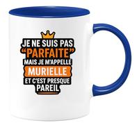 quotedazur - Mug Humour Je Ne Suis Pas Parfaite, Mais M'appelle Murielle Et C'est Presque Pareil Cadeau Original Pour Femme Avec Cette Tasse Humoristique Unique