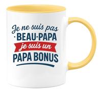 quotedazur - Mug Humour Je Ne Suis Pas Un Beau-Papa, Papa Bonus Cadeau Original Pour Tasse Personnalisée Unique