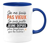 quotedazur - Mug Humour Je Ne Suis Pas Vieux Je Suis Juste Jeune Depuis Plus Longtemps Que Les Autres - Idée Cadeau Tasse Humoristique Pour Homme Mature Et Stylé