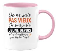 quotedazur - Mug Humour Je Ne Suis Pas Vieux Juste Jeune Depuis Plus Longtemps Que Les Autres Idée Cadeau Tasse Humoristique Pour Homme Mature Et Stylé