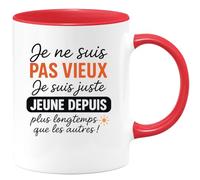 quotedazur - Mug Humour Je Ne Suis Pas Vieux Juste Jeune Depuis Plus Longtemps Que Les Autres Idée Cadeau Tasse Humoristique Pour Homme Mature Et Stylé