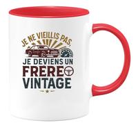 quotedazur - Mug Humour Je ne vieillis pas, je deviens un frère vintage - Cadeau Frère Anniversaire Homme