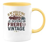 quotedazur - Mug Humour Je ne vieillis pas, je deviens un frère vintage - Cadeau Frère Anniversaire Homme
