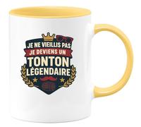 quotedazur - Mug Humour Je ne vieillis pas, je deviens un tonton légendaire - Cadeau Tonton anniversaire Homme