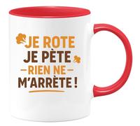 quotedazur - Mug Humour Je Rote Et Pète, Rien Ne M'arrête Drôle Pour Homme Idée Cadeau Originale Tasse Humoristique Unique