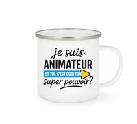 quotedazur - Mug Humour Je Suis Animateur, Et Toi Quel Est Ton Super Pouvoir Cadeau Unique Tasse Pour Original Pratique Au Quotidien