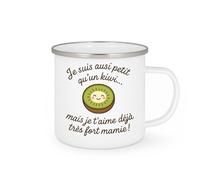 quotedazur - Mug Humour Je Suis Aussi Petit Qu'un Kiwi ... Mais Je T'aime Déjà Très Fort Mamie ! - Cadeau Tendre Pour Mamie - Tasse Personnalisée Et Unique