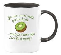 quotedazur - Mug Humour Je Suis Aussi Petit Qu'un Kiwi Mais Je T'aime Déjà Très Fort Papy ! - Cadeau Mug Personnalisé Pour Papy, Tasse Maman Enfant