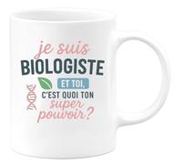 quotedazur - Mug Humour Je Suis Biologiste, Et Toi, Quel Est Ton Super Pouvoir ? - Cadeau Original Pour Tasse À Offrir Aux Passionnés De Biologie