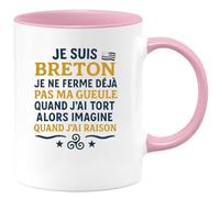 quotedazur - Mug Humour Je Suis Breton, Ne Me Tais Jamais, Surtout Quand J'ai Raison Idée Cadeau Originale Tasse Humoristique