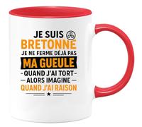 quotedazur - Mug Humour Je Suis Bretonne, Ne Me Tais Jamais, Imaginez Quand J'ai Raison Idée Cadeau Originale Avec Tasse Humoristique