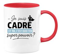 quotedazur - Mug Humour Je Suis Cadre, Et Toi Quel Est Ton Super Pouvoir Cadeau Original Avec Tasse Personnalisée Pour Cadres Ambitieux