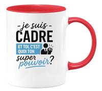quotedazur - Mug Humour Je Suis Cadre, Et Toi Quel Est Ton Super Pouvoir Idée Cadeau Originale Pour Amateur De Tasse Unique Inspirante