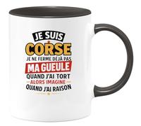 quotedazur - Mug Humour Je Suis Corse, Je Ne Me Tais Pas Quand J'ai Tort, Imagine Quand J'ai Raison - Idée Cadeau Tasse Humoristique Pour Homme Fier De Ses Origines