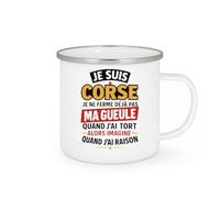 quotedazur - Mug Humour Je Suis Corse, Ne Me Tais Pas Quand J'ai Tort, Imagine Raison Idée Cadeau Tasse Humoristique Pour Homme Fier De Ses Origines