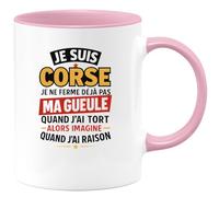 quotedazur - Mug Humour Je Suis Corse, Ne Me Tais Pas Quand J'ai Tort, Imagine Raison Idée Cadeau Tasse Humoristique Pour Homme Fier De Ses Origines
