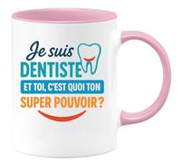 quotedazur - Mug Humour Je Suis Dentiste, Et Toi Quel Est Ton Super Pouvoir Idée Cadeau Originale Tasse Pour Homme Femme