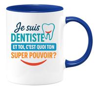 quotedazur - Mug Humour Je Suis Dentiste, Et Toi Quel Est Ton Super Pouvoir Idée Cadeau Originale Tasse Pour Homme Femme