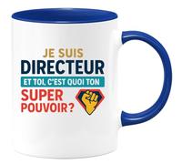 quotedazur - Mug Humour Je Suis Directeur, Et Toi, Quel Est Ton Super Pouvoir ? - Cadeau Original Tasse Gourmande Idéale Pour Directeur