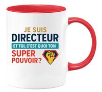 quotedazur - Mug Humour Je Suis Directeur, Et Toi, Quel Est Ton Super Pouvoir Cadeau Original Tasse Gourmande Idéale Pour