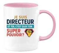 quotedazur - Mug Humour Je Suis Directeur, Et Toi, Quel Est Ton Super Pouvoir Cadeau Original Tasse Gourmande Idéale Pour