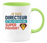 quotedazur - Mug Humour Je Suis Directeur, Et Toi, Quel Est Ton Super Pouvoir Cadeau Original Tasse Gourmande Idéale Pour
