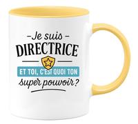 quotedazur - Mug Humour Je Suis Directrice, Et Toi Quel Est Ton Super Pouvoir Tasse Cadeau Femme Originale Original Pour Motif Idée Unique